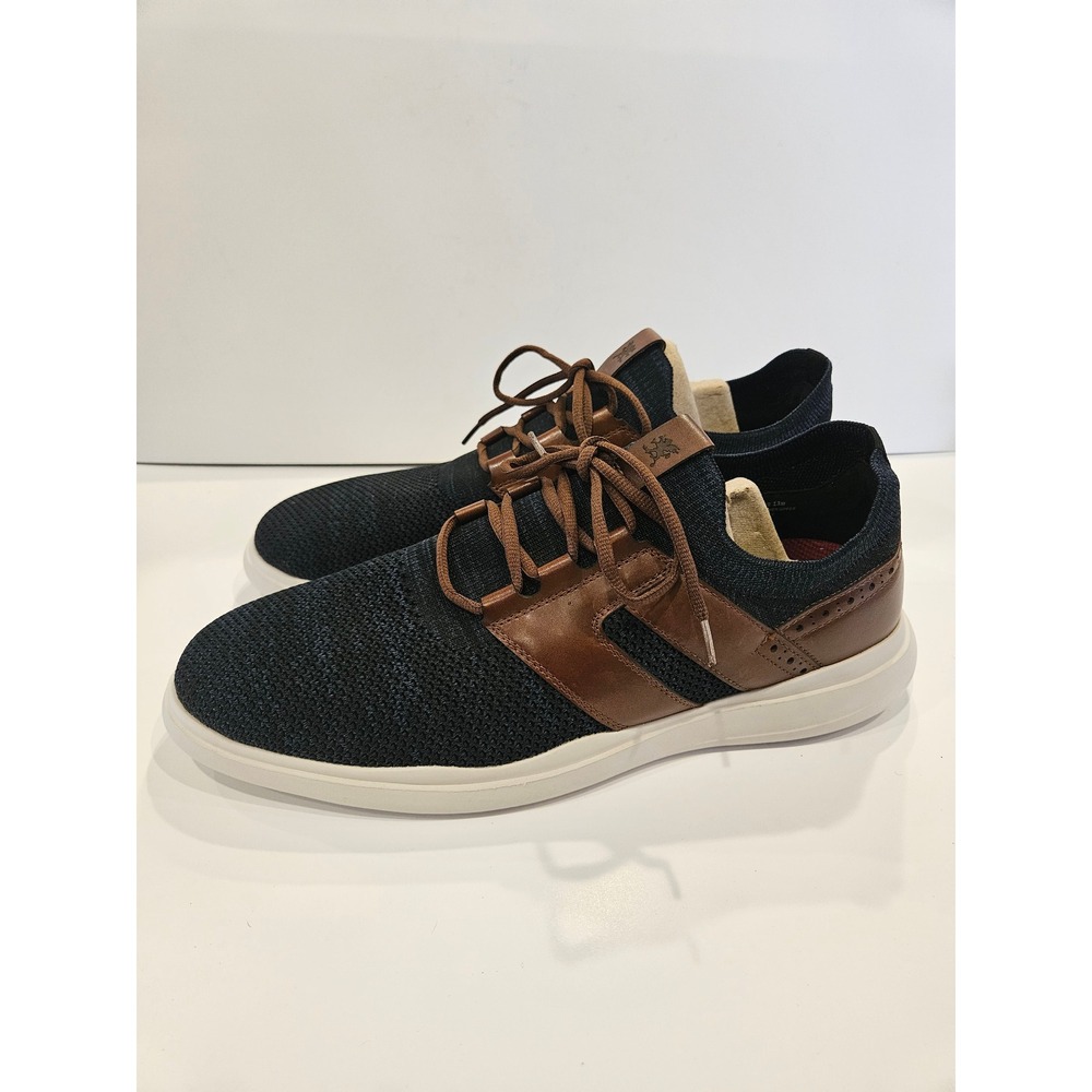 Stacy Adams Mens 25435-470 Navy Knit Leather Hybrid Sneakers Size 13M